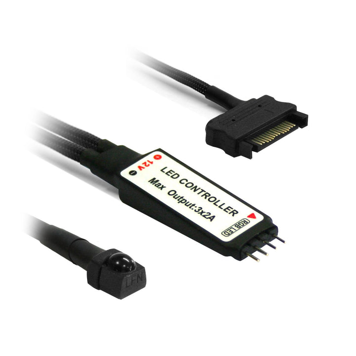 Nanoxia 600400999 RGB Controller, Rigid RGB LED, Inkl. Fernbedienung & IR Sensor