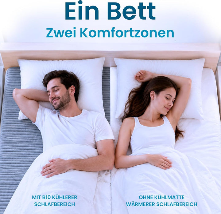 B10 Kühlmatte Bett Twin - Kühlende Matratzenauflage für Heisse Schläfer | Nachtschweiss bekämpfen oh