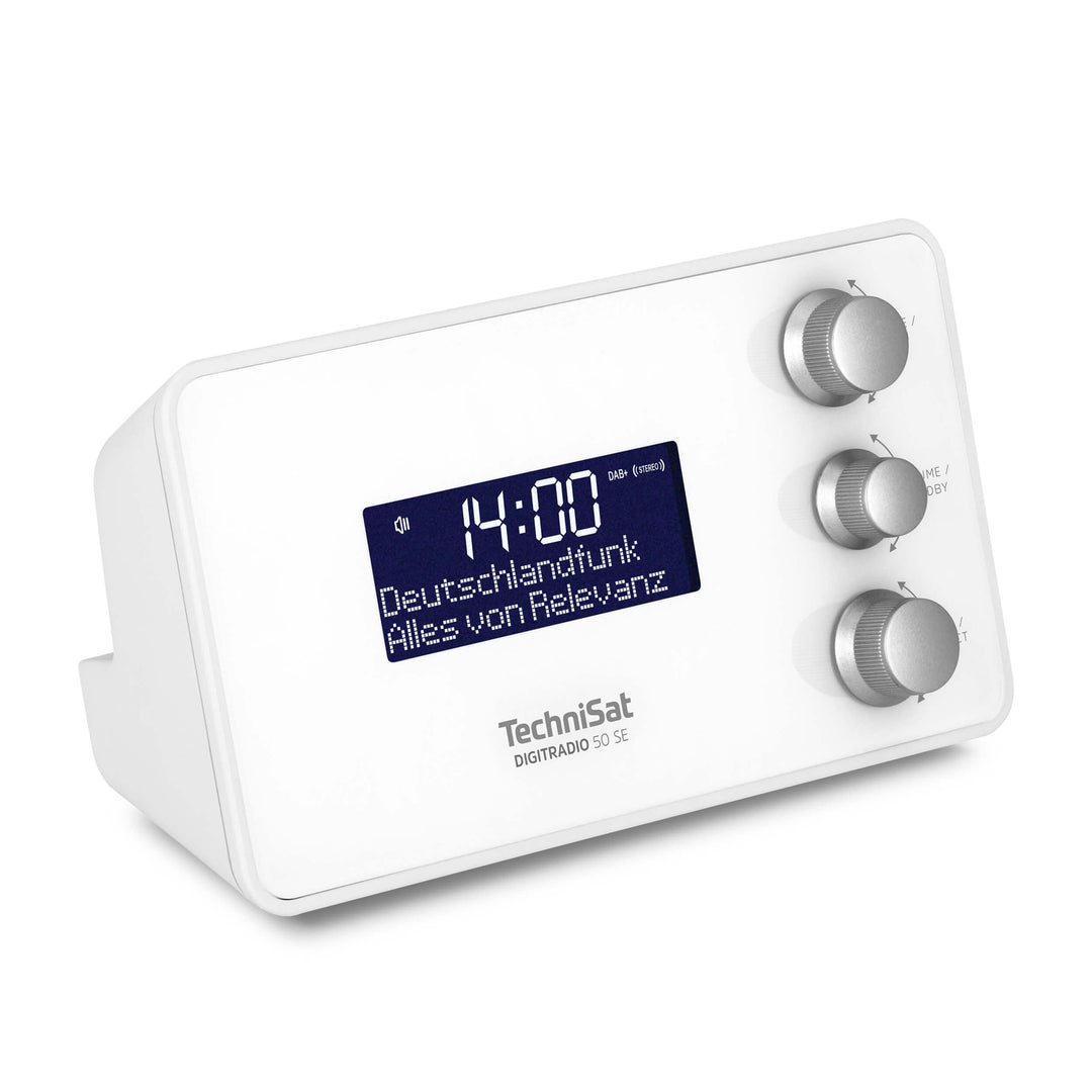 TechniSat DIGITRADIO 50 SE - Radiowecker (DAB+/UKW Tuner, dimmbares Display, Wecker mit zwei einstel
