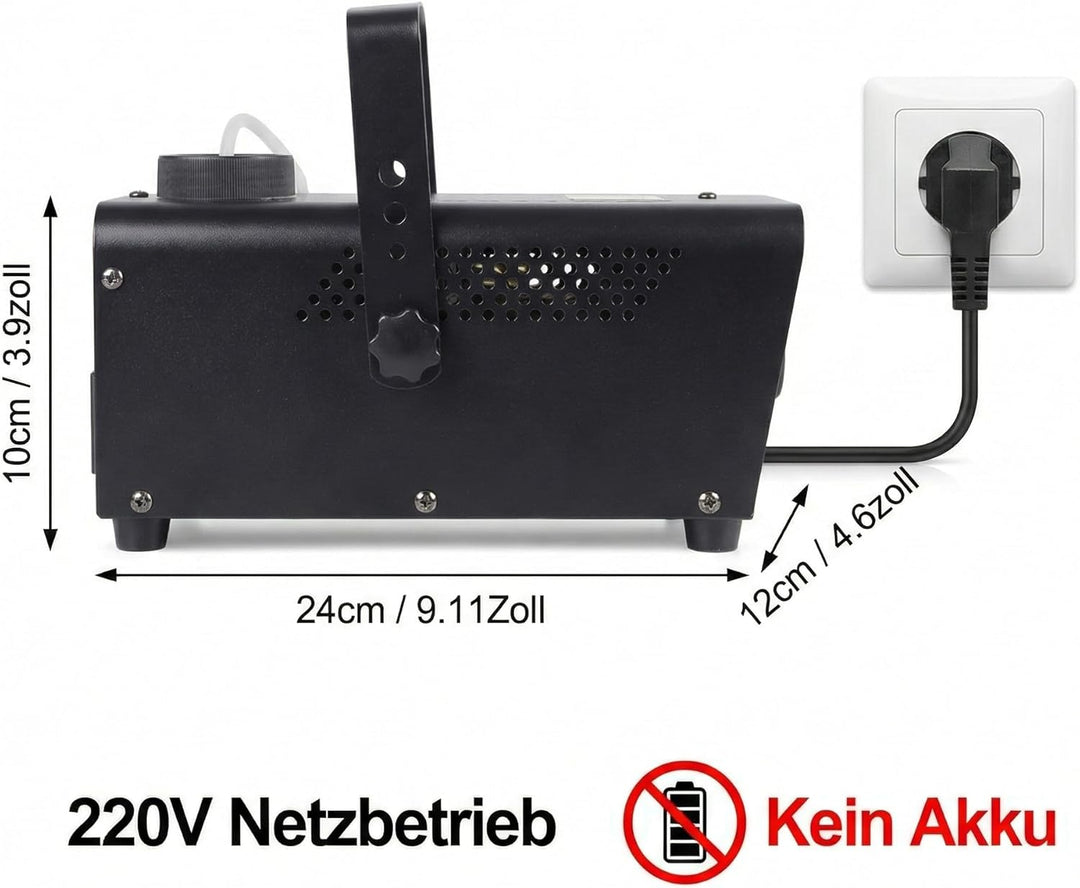 Katomi 700W Nebelmaschine RGB Effekt,13 Farbigen 8 LED Licht Smoke Machine,Mini Fog Rauchmaschine mi