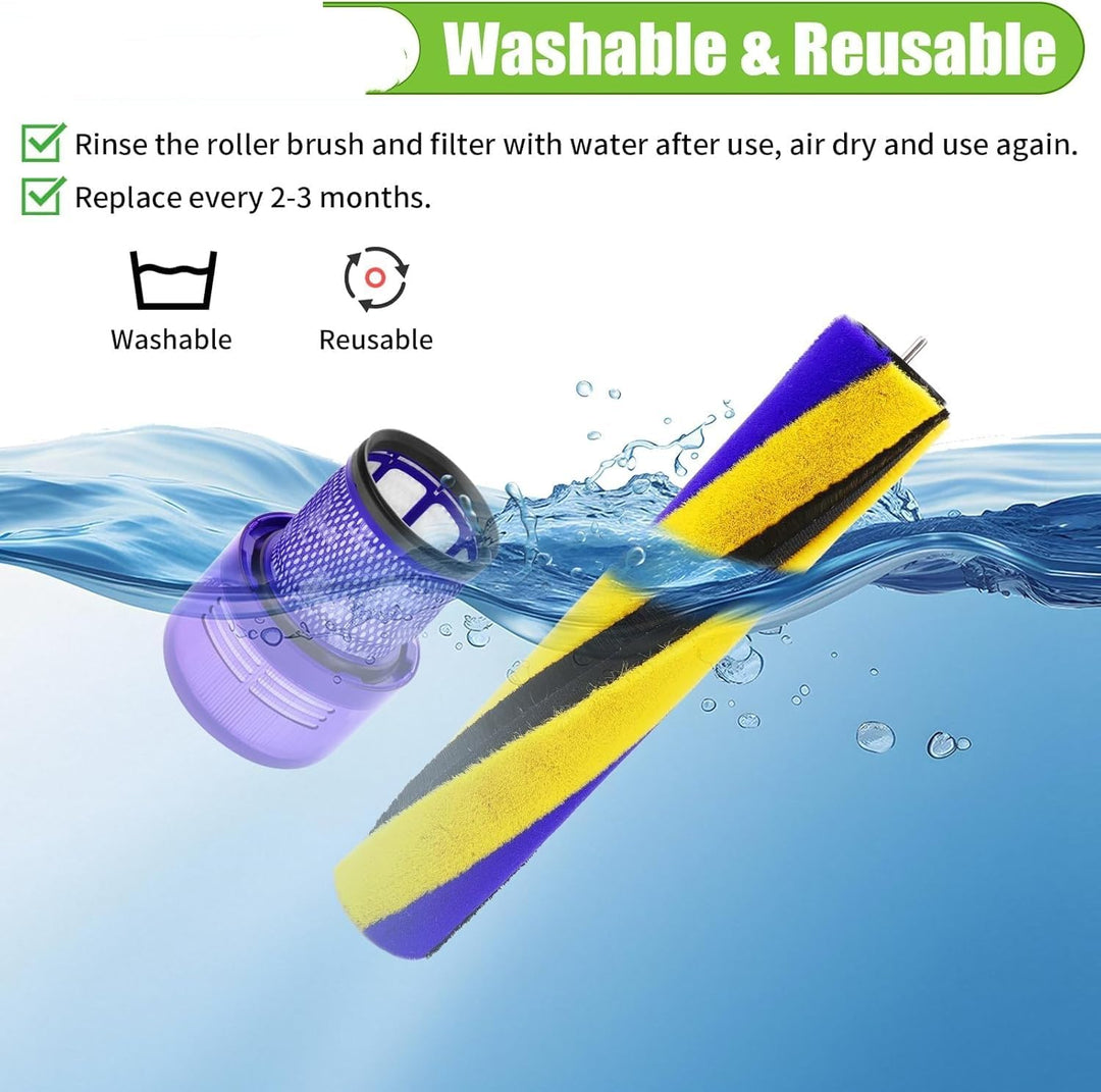Bürstenwalze für Dyson V15 Detect Slim Absolute Staubsauger Rolle Ersatzteile, Staubsauger Softwalze