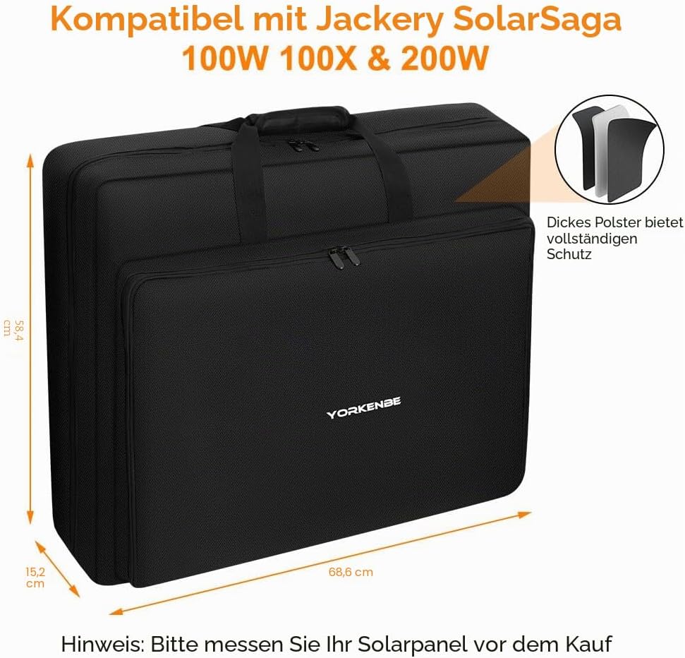 Aufbewahrungstasche für Solarpanel, Solarpanel Tasche Kompatibel mit Jackery SolarSaga 100W 100X 200