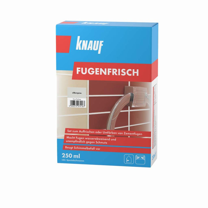 Knauf Speziallack zum Auffrischen Oder Einfärben von Verblassten Zementfugen, 250 ml, Silber-Grau Si