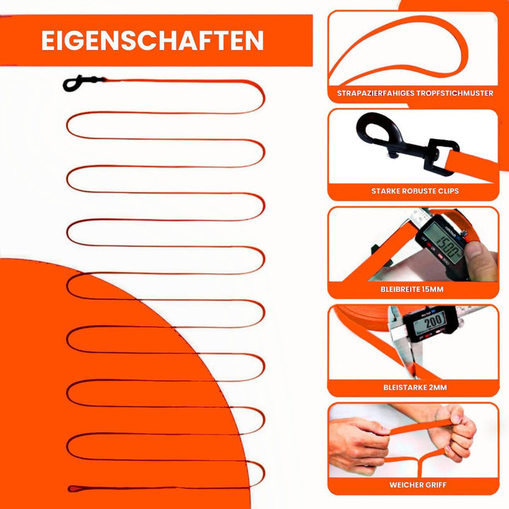 Loutep Biothane Schleppleine Für Hunde Lange Hundeleine 3m 5m Schleppleine 10m Für Hunde 15m 20m Lei