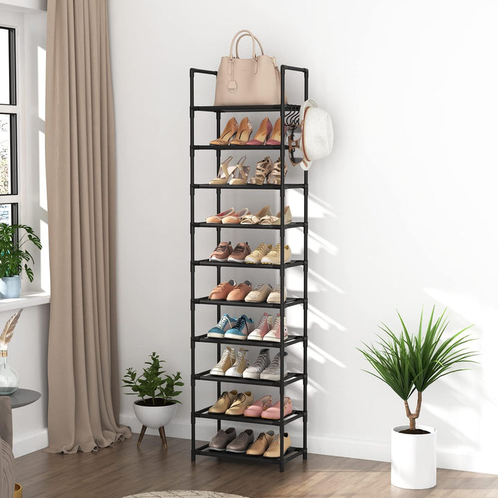 Schuhregal mit 10 Ebenen, Schuh-Organizer für 20-25 Paar Schuhe, offener Schuhschrank hoch, Schuhstä