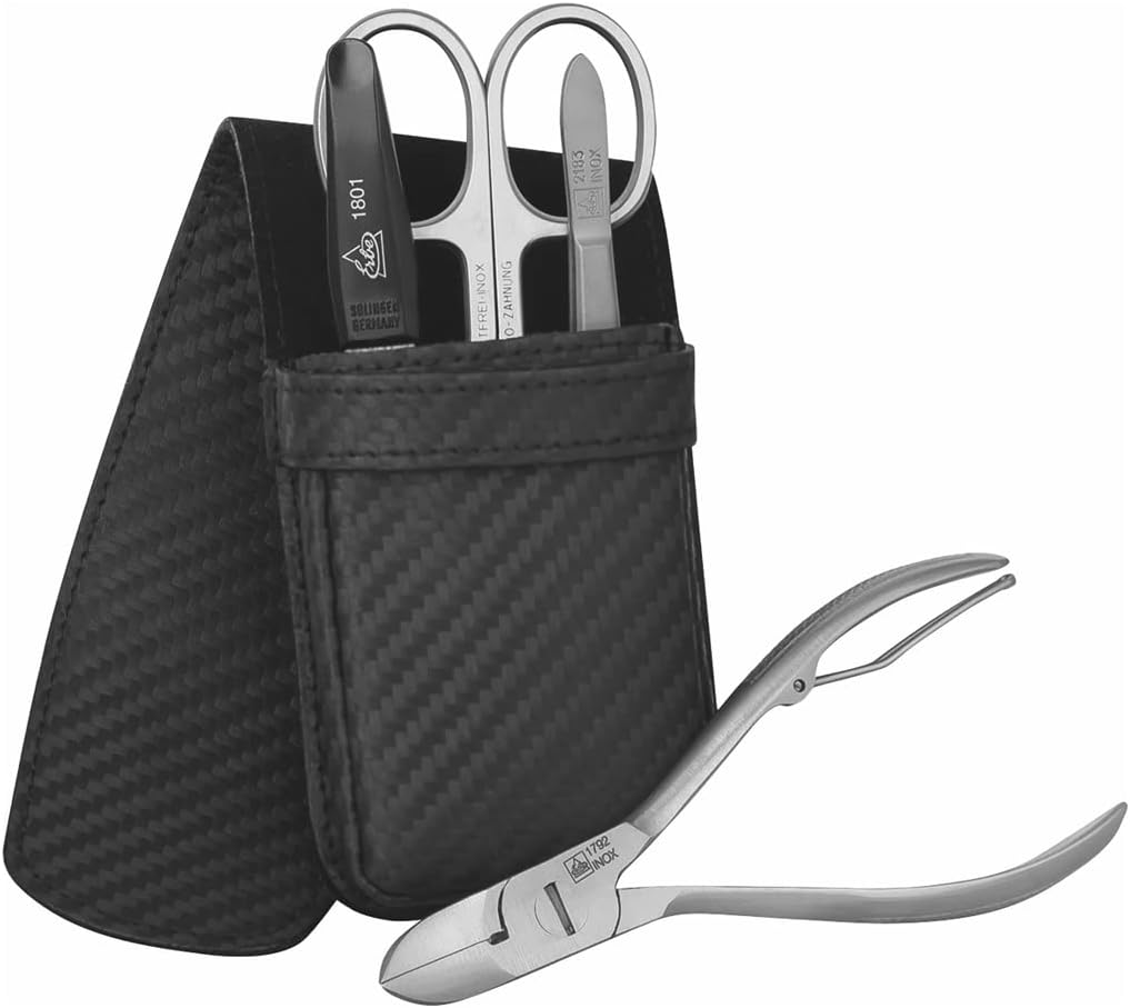 Erbe Solingen Manicure Etui Carbon 4-Teilig Inox 1 St.