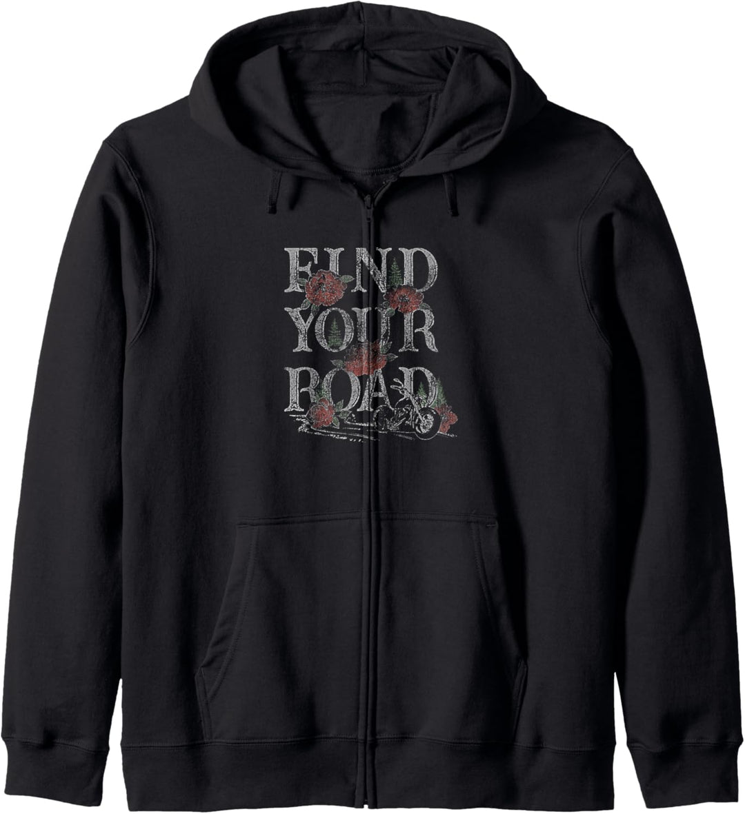 Find Your Road Floral Motorcycle Kapuzenjacke