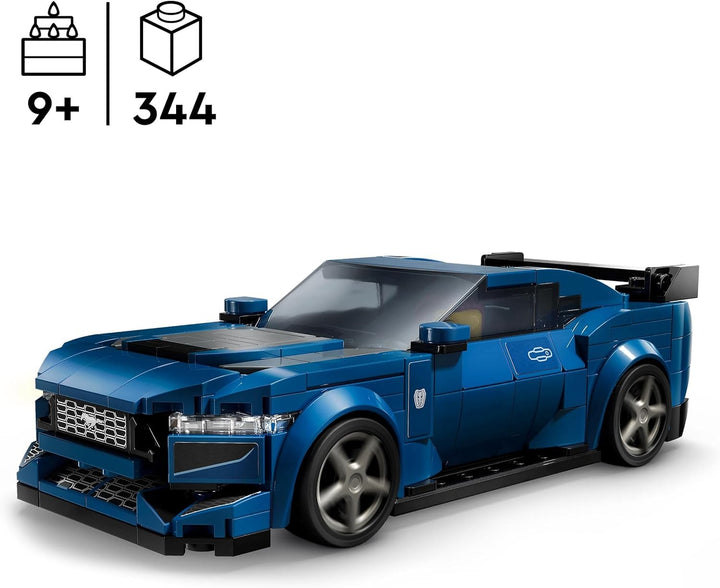 LEGO Speed Champions Ford Mustang Dark Horse Sportwagen, Auto-Spielzeug mit Minifigur zum Bauen, Spi