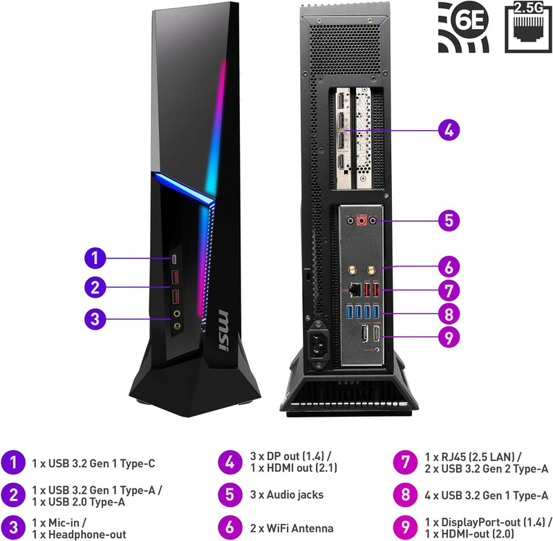 MSI MEG Trident X 12VTF-204IT Desktop Gaming, Intel Core i7-12700K, 32GB RAM, 2000GB SSD, 1000GB HDD