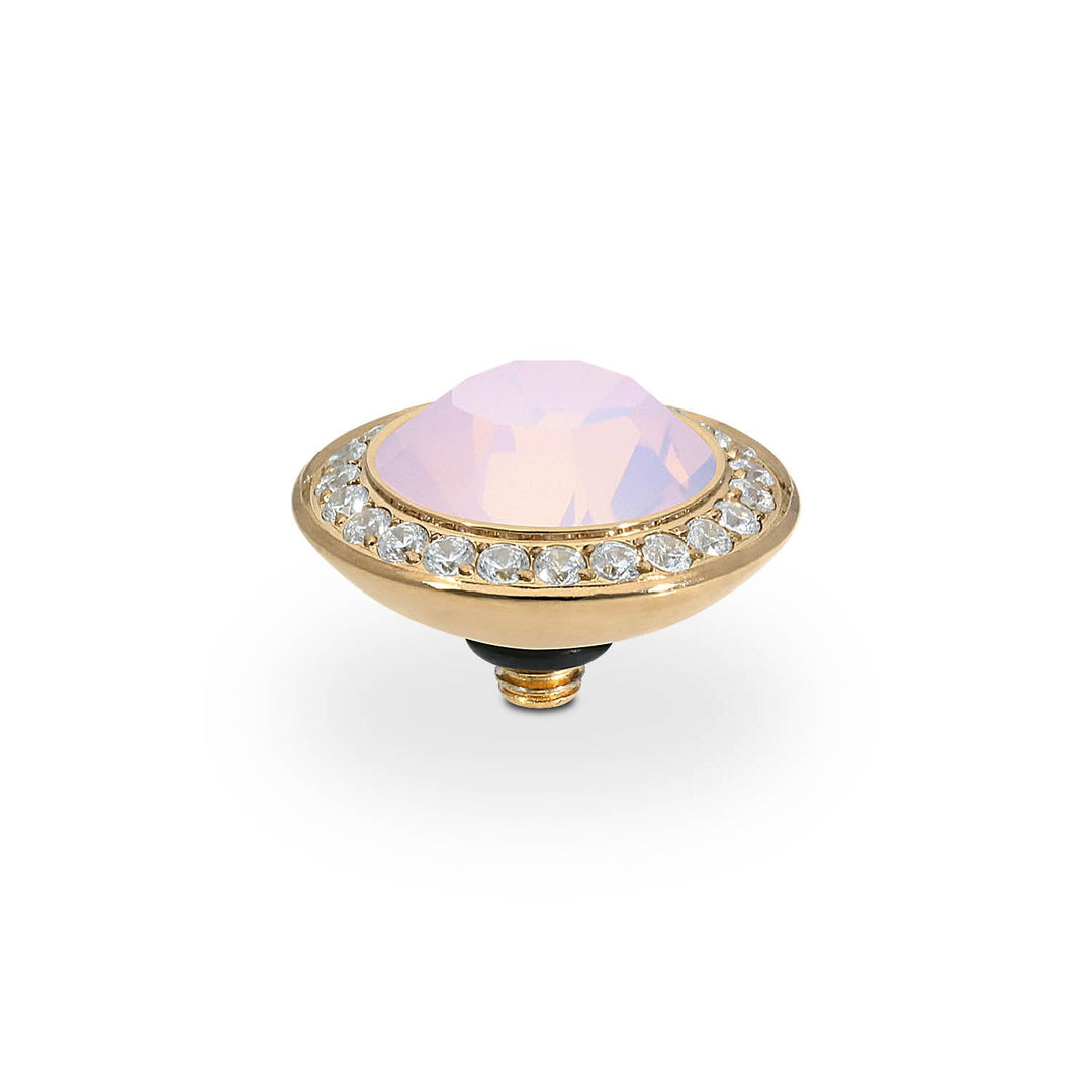 Qudo INTERCHANGEABLE gold Aufsatz TONDO deluxe 13mm cream pearl, cream pearl