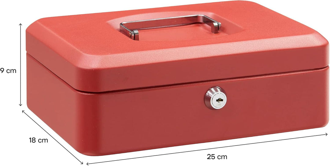 ARREGUI Elegant C9234 Geldkassette aus Stahl | Geldbox | 25 cm breit | Abschliessbare Kasse mit Geld