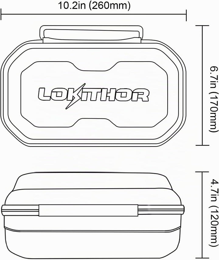 LOKITHOR Eva Tasche für J400/J400P/J400T/J400C Starthilfe Powerbank Hartschalenkoffer