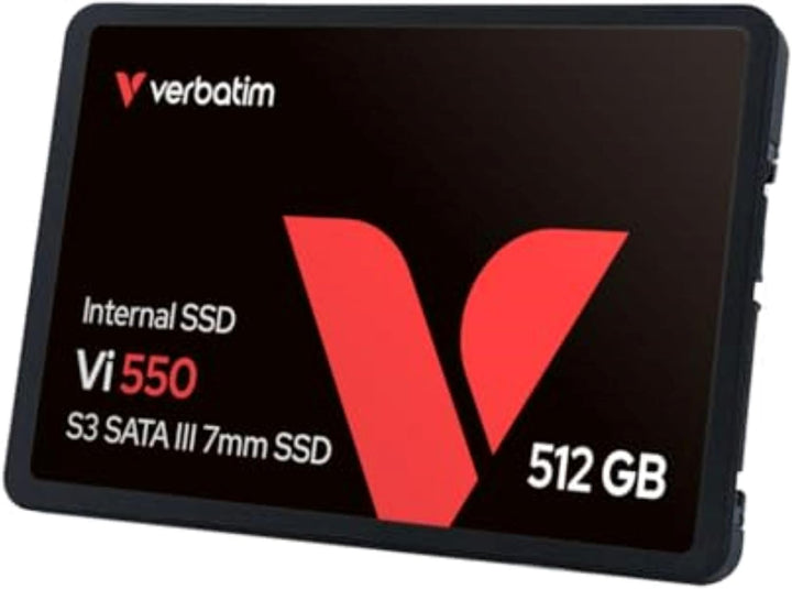 Verbatim Vi550 S3 SSD, internes SSD-Laufwerk mit 512 GB Datenspeicher, Solid State Drive mit 2,5'' S