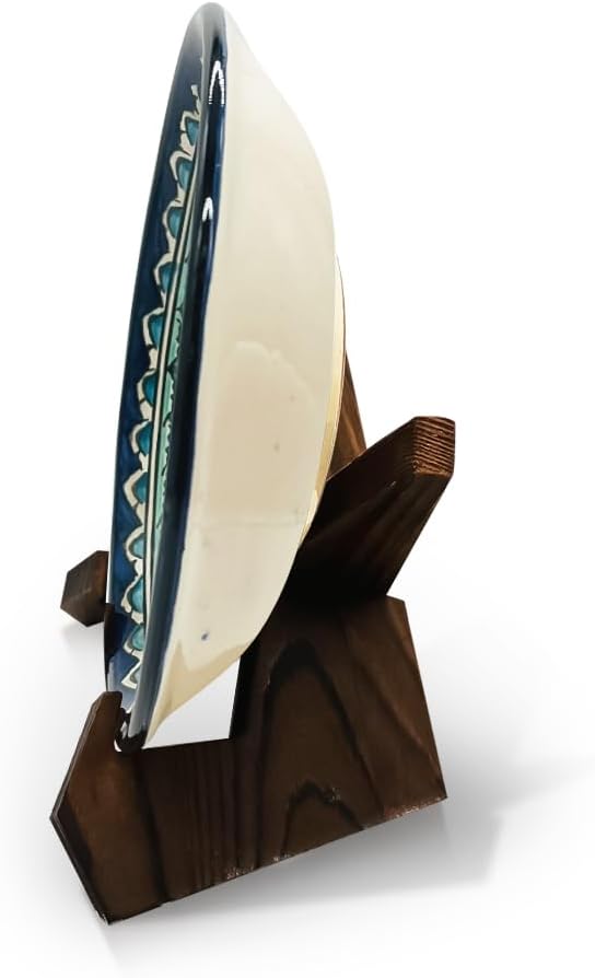 Orientalischer Lagan Suppenteller 23 cm - tiefer Teller KaraKalam Ляган - Handgefertigte Rischtan Ke