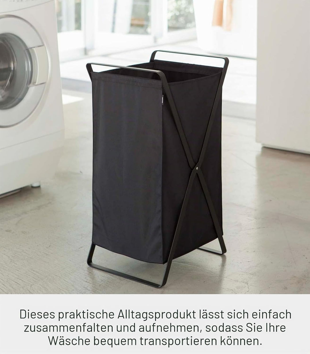 Laundry Basket - Tower - black Schwarz, Schwarz