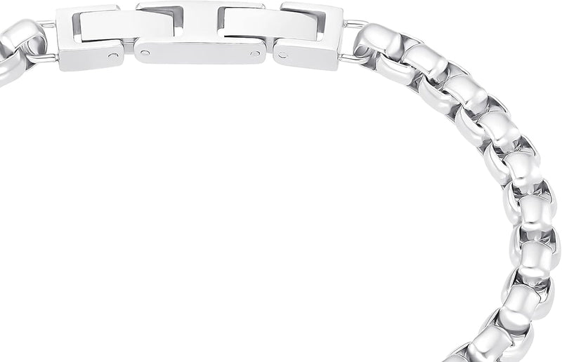 s.Oliver Armband Edelstahl Herren Armschmuck, 18+2 cm, Silber, Kommt in Schmuck Geschenk Box, 203392