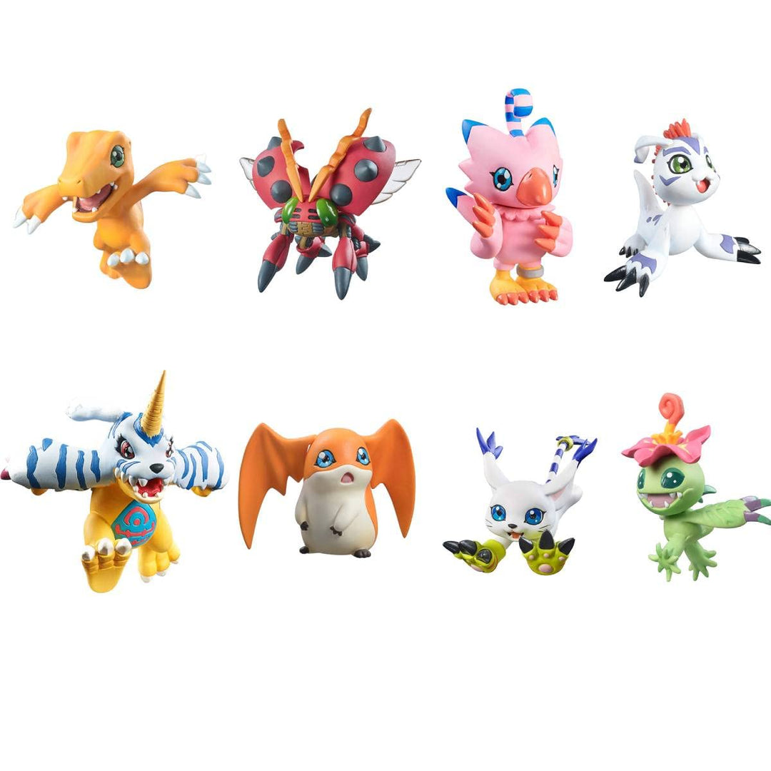 MEGAHOUSE Unisex Kinder Set (with Gift) Pack 8 Figuren Digimon Adventure digicolle Serie Mix Special
