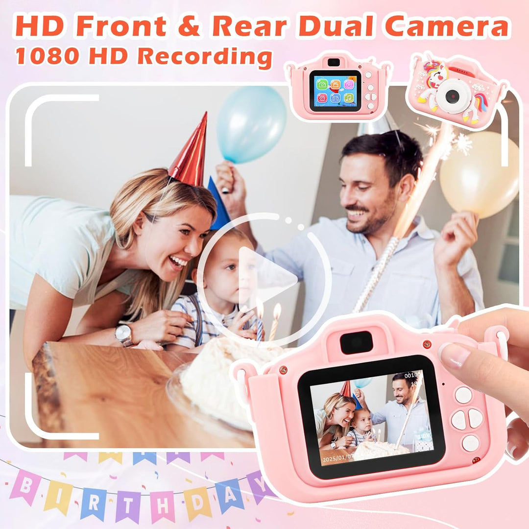 Digitalkamera, MXTIMWAN 1080P HD Kamera, 2,0”-Bildschirm Anti-Drop Fotoapparat, mit 32GB TF-Karte, f