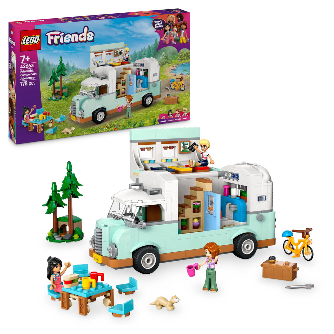 LEGO Friends Wohnmobil, Bauset für Rollenspiele mit einem Spielzeug Wohnwagen, Geschenk für Mädchen