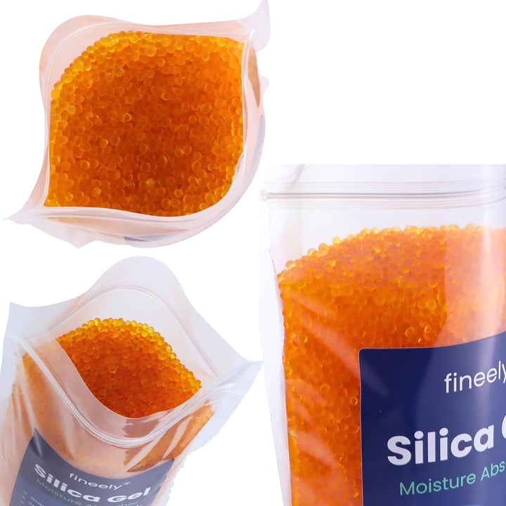 Silica Gel Entfeuchter - 2 kg mit Farbindikator Orange-Grün, 3–5 mm Kugeln, wiederverwendbar, Trocke