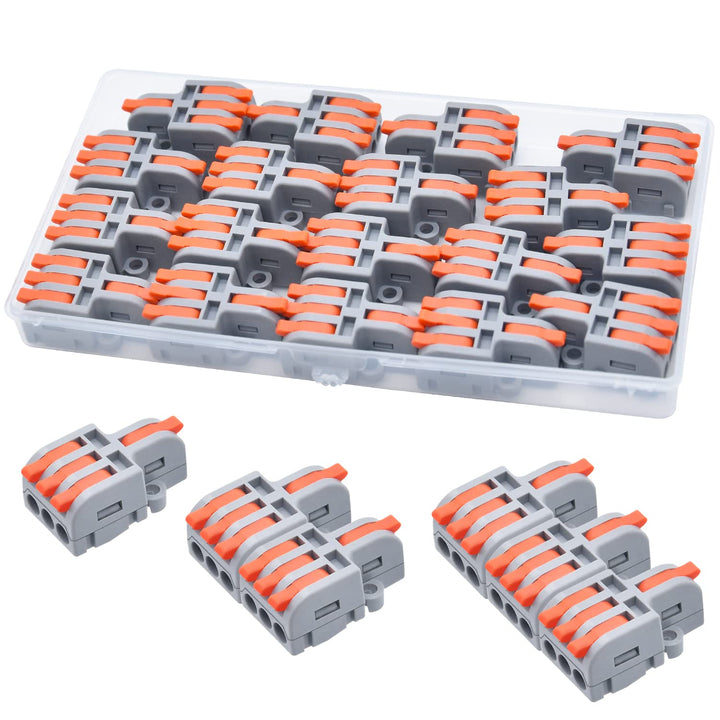 18 Stück Kabelverbinder, 1 In 3 Out Verbindungsklemme mit Hebel, 0.2-4mm² Leiter Klemme, DIY Kombini