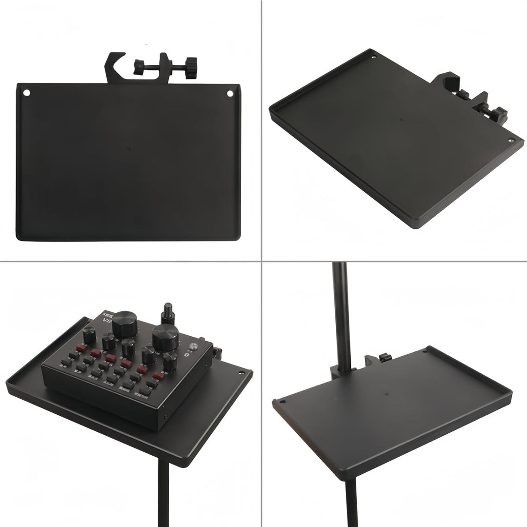 2 Stück Mikrofonständer, Notenständer, Regal, Mikrofonhalterung, Mikrofonständer, Tablett, Halterung