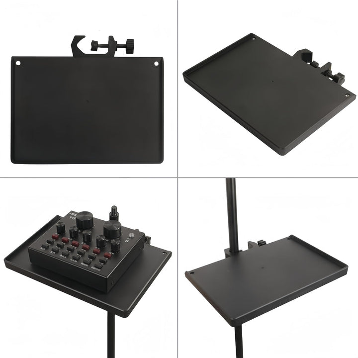2 Stück Mikrofonständer, Notenständer, Regal, Mikrofonhalterung, Mikrofonständer, Tablett, Halterung