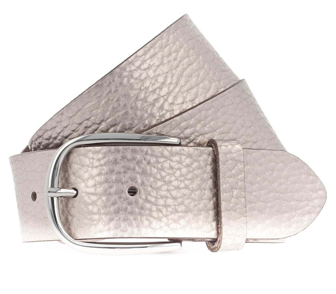 Vanzetti Glitter Radiance 40mm Metallic Belt W105 Platinumgold Metallic