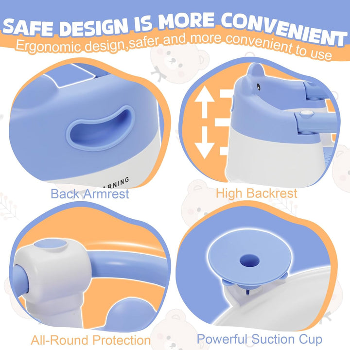 Badewannensitz Baby ab 6-24 monate Badesitz Baby mit 4 Starken Saugnäpfen Ergonomisch Rückenlehne un