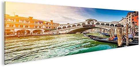 islandburner Bild Bilder auf Leinwand Rialtobrücke Venedig Panorama XXL Poster Leinwandbild Wandbild