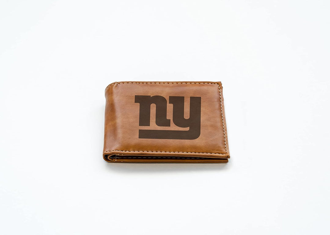 Rico Industries NFL Geldbörse mit Lasergravur, Braun New York Giants, New York Giants