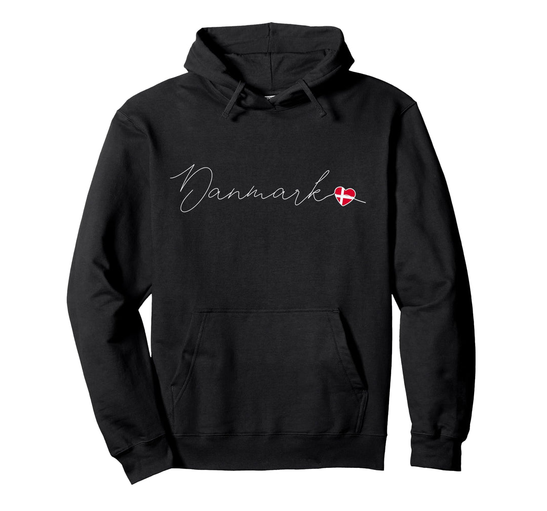 Danmark Liebe Dänische Flagge und Herz auf Dänemark Pullover Hoodie