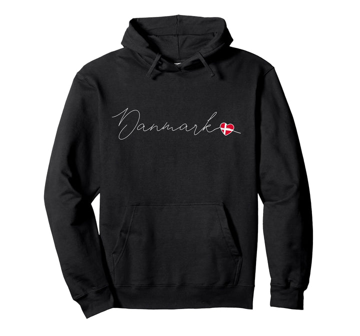 Danmark Liebe Dänische Flagge und Herz auf Dänemark Pullover Hoodie