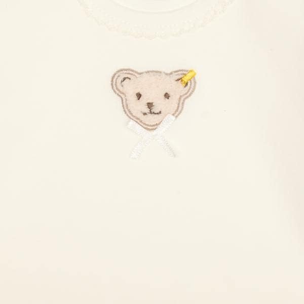 Steiff Baby Set für Mädchen, T-Shirt cloud dancer, Joggerpants harbor gray 56, 56