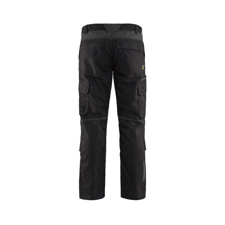Blaklader 144818329998D128 Industrie Stretch Arbeitshose mit Kniepolstertaschen, Schwarz/Dunkelgrau,