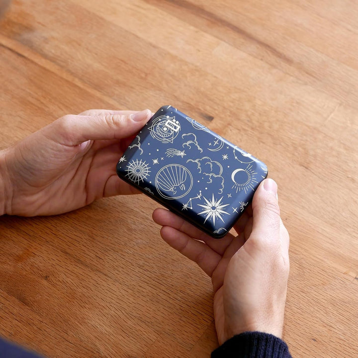 OGON Aluminium Geldbörse Smart Case V2 - Einfache Lagerung - Metallverschluss - Kartenetui mit RFID-