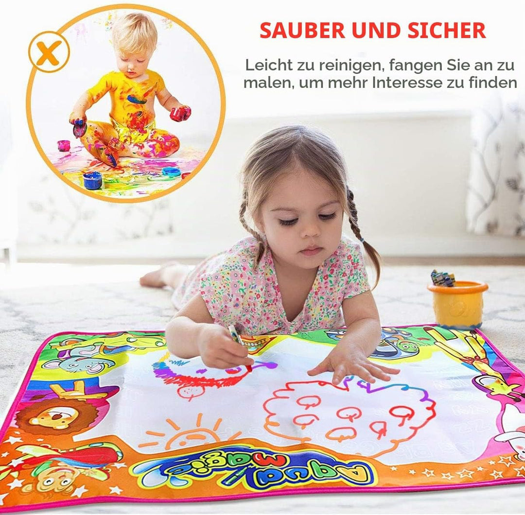 PHYLES Wasser Doodle Matte 87 x 57cm Magic Doodle Malmatte,mit Malmatte stift und Stempelzubehör, Dr