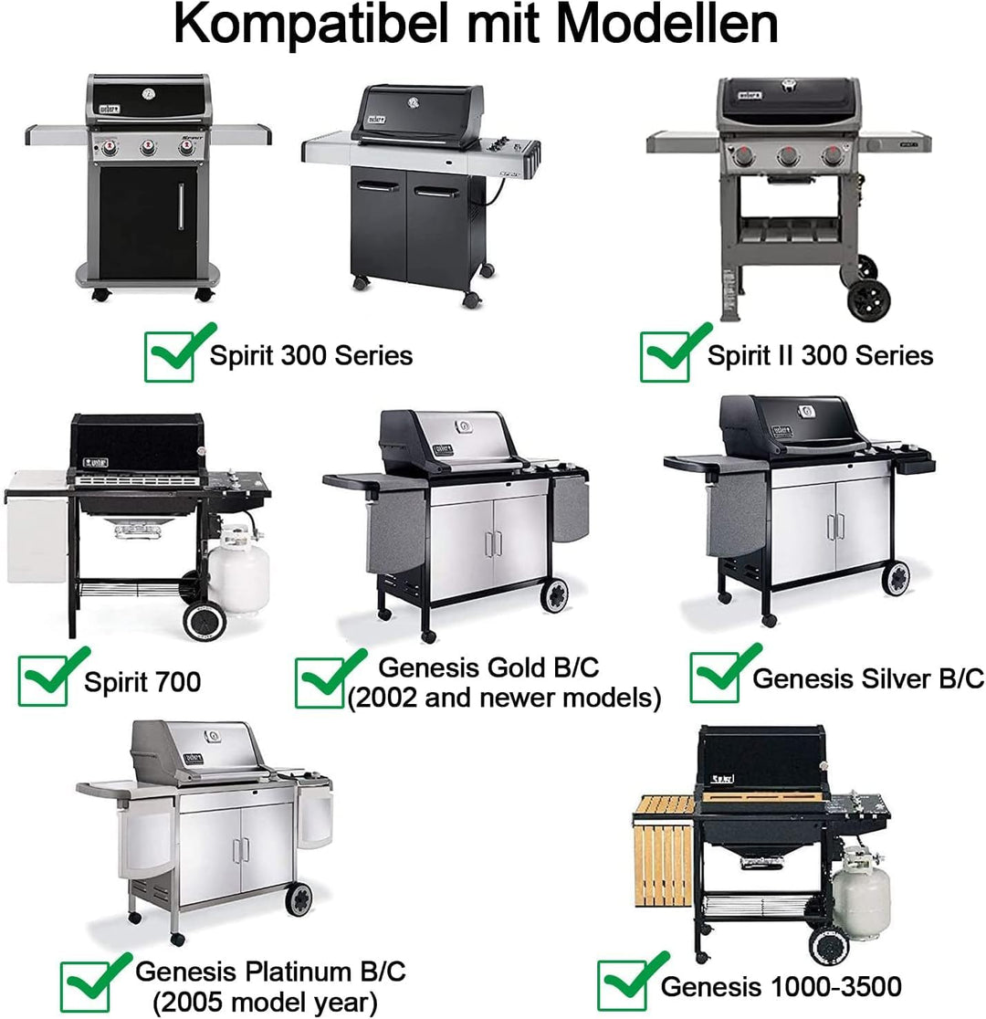 7639 Grillrost für Weber Spirit 300 Grill,7638 44,5 x 30CM Gussrost für Weber Spirit E310 E320 E330