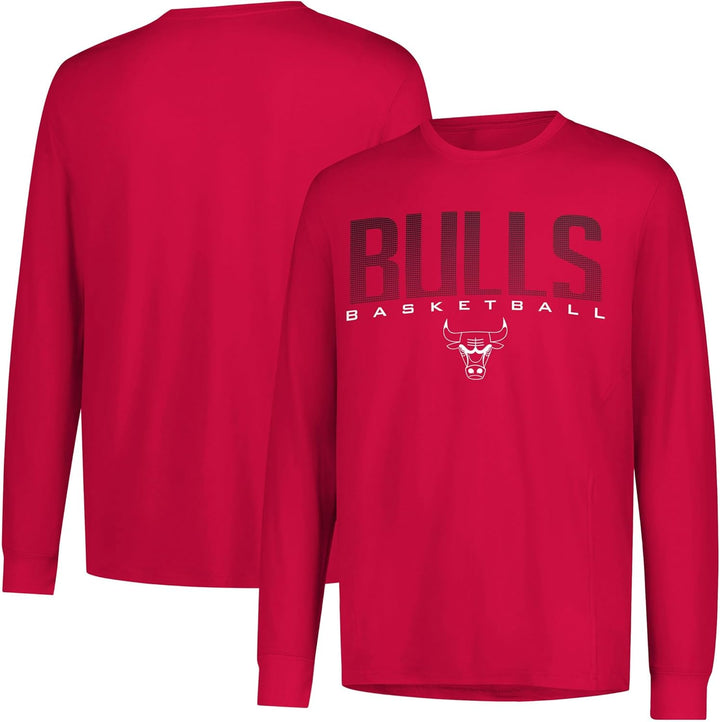 UNK NBA Herren T-Shirt Athletic Quick Dry Long Sleeve Tee Shirt VLM0291F-TC Chicago Bulls XXL Teamfa