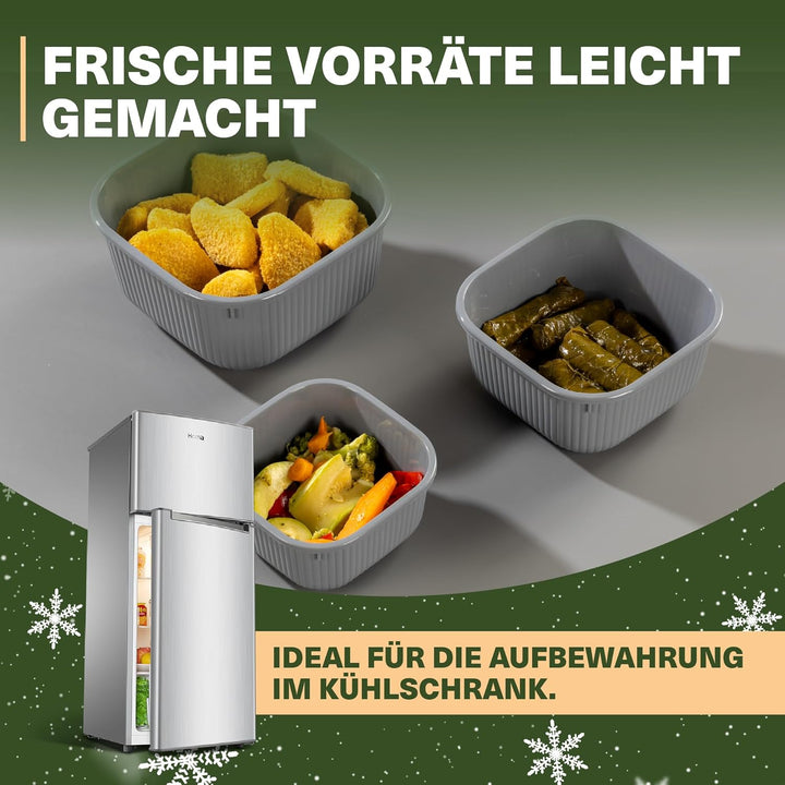 Viwares Frischhaltedosen im 9er Set mit transparentem Ventildeckel, Aufbewahrungsbehälter, Küche, st