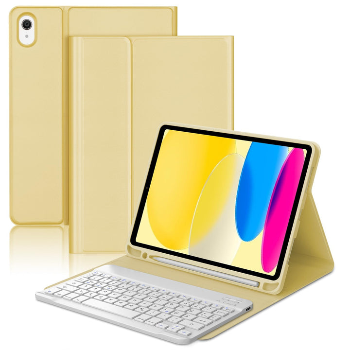 Hülle mit Tastatur für iPad 11/10 Generation (2025/2022, 11/10,9") – Bluetooth 5.0 Keyboard, QWERTZ