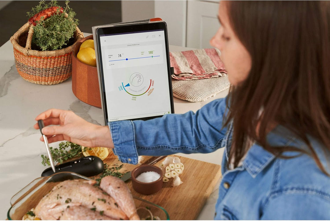 Mastrad - 100% kabellose Kochsonde mit mobiler Anwendung - Bluetooth - Innentemperatur und Kochgesch