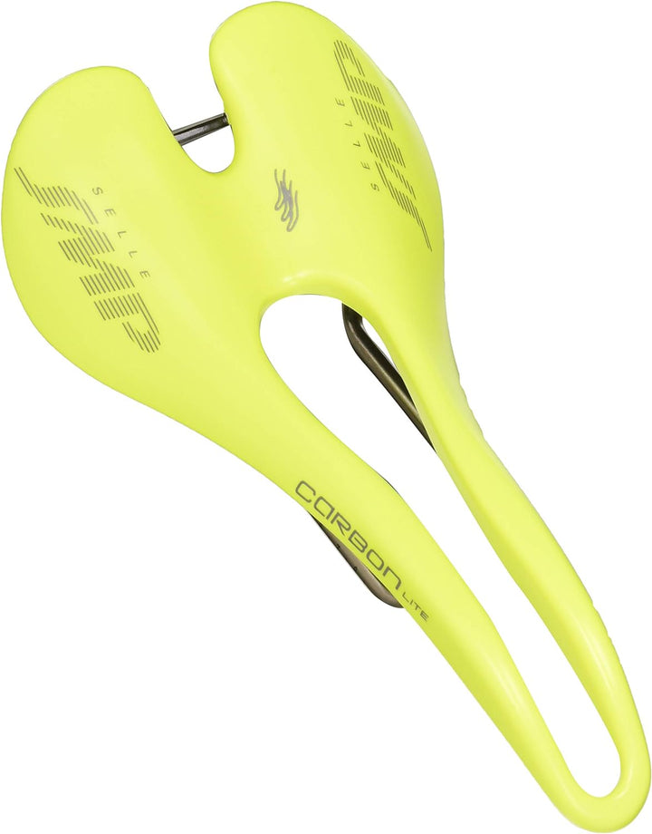 SMP Unisex – Erwachsene SÄTTEL 4BIKE Carbon LITE GELB Fluo 2018, BLAU