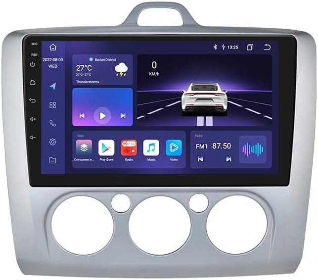 Hizpo Android 12 Auto Stereo Bluetooth Freisprecheinrichtung Kompatibel mit Ford Focus Exi MT 2 3 Mk