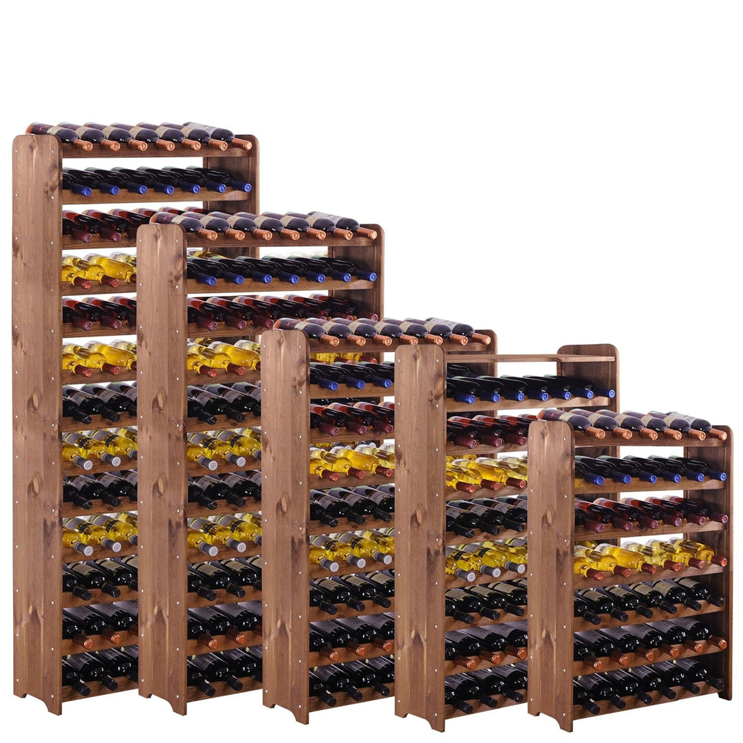 Weinregal/Flaschenregal System"Optiplus" Modell 5, für 91 Fl, Holzverbundstoff, braun