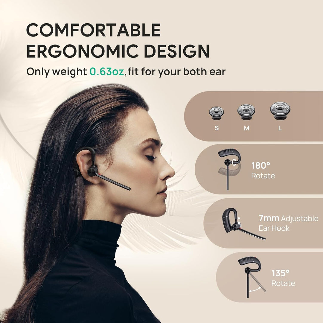 Yealink BH71 Pro Bluetooth Headset with USB Dongle, Teams Certified, 4 Noise Cancelling Microphone,