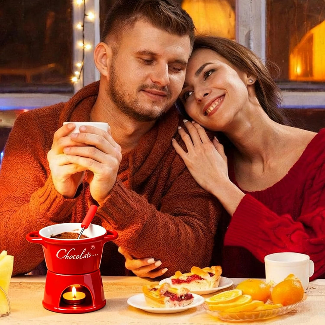 Generisch Tasse Mit Gabel Schokolade, Schoko Fondue Tasse, Becher Zum Schmelzen Von Schokolade, Kera