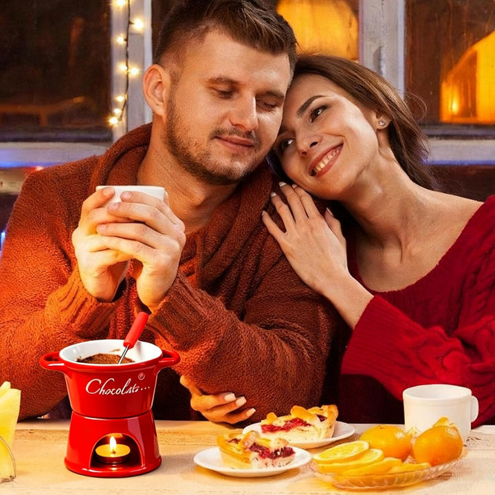 Generisch Tasse Mit Gabel Schokolade, Schoko Fondue Tasse, Becher Zum Schmelzen Von Schokolade, Kera