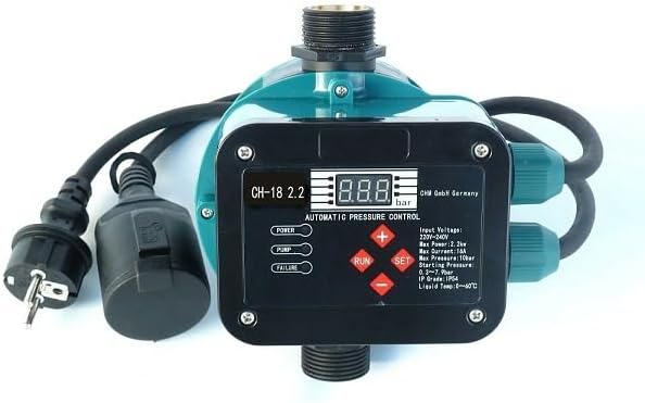 Gartenpumpe Edelstahl 2,2 Kw 11 Bar 8600 L/h Kreiselpumpe mit Drucksschalter/Trockenlaufschutz, Pump