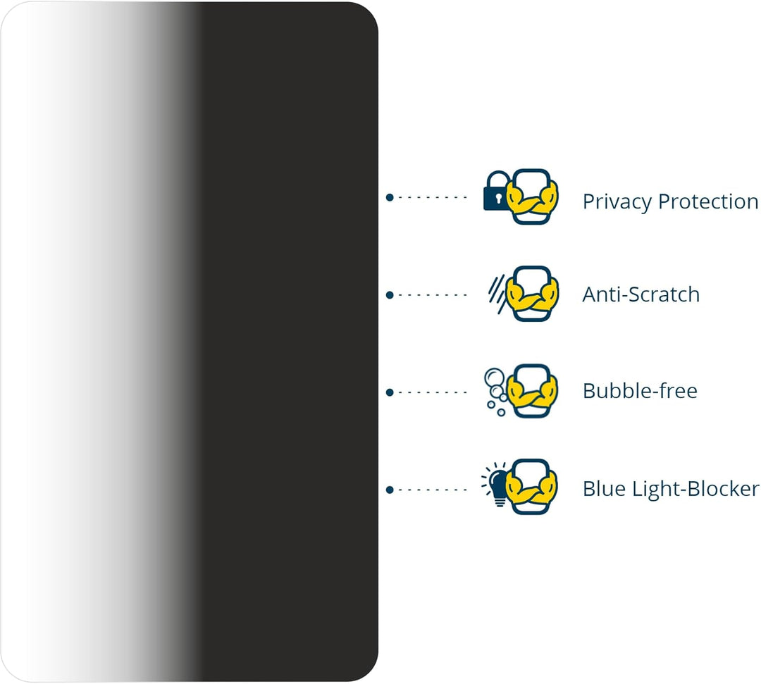 BROTECT Anti-Spy Blickschutzfolie für Dell Latitude 7350 Detachable Privacy Screen Protector [Displa